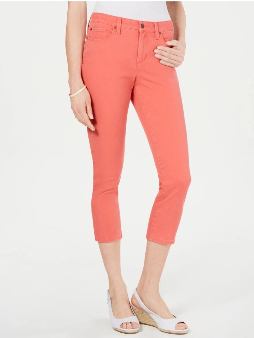 Charter Club Bristol Capri tummy control crops in Tuscan coral-NWT. Retail 39.99